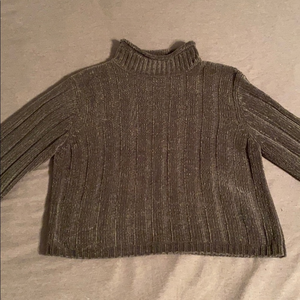 grey turtle neck sweater